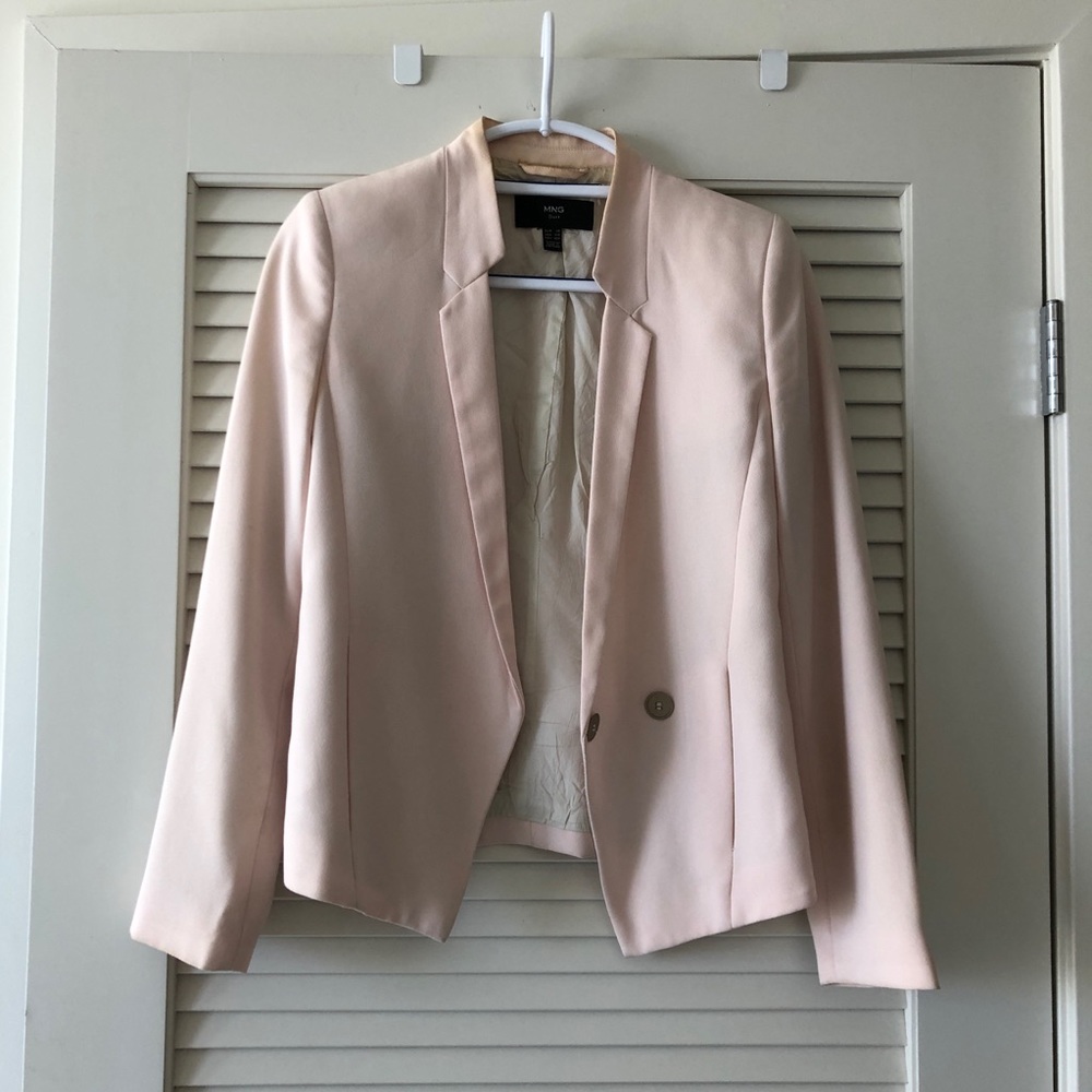 Mango Suit Blazer pastel pink
